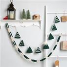 Wool Couture Christmas Tree Garland & Paper Chain Knitting Kit Natural