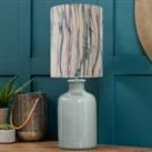 Elspeth Table Lamp with Falls Shade Falls Indigo Blue