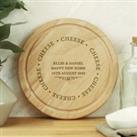 Personalised Cheese Wooden Chopping Board Natural