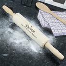Personalised Baker Wooden Rolling Pin Natural