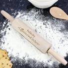Personalised Queen of the Kitchen Wooden Rolling Pin Natural