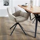 Henson Swivel Dining Chair, Fabric Natural