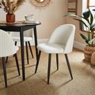 Astrid Dining Chair, Ivory Boucle Ivory