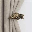 Tortoise Curtain Dresser Antique Brass
