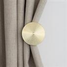 Ribbed Metal Curtain Dresser Gold
