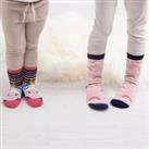 totes Pack of 2 Toasties Kids Original Unicorn Slipper Socks MultiColoured