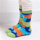 totes Pack of 2 Toasties Kids Original Dino Slipper Socks MultiColoured