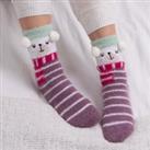 totes Novelty Super Soft Bear Slipper Socks MultiColoured