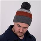 totes Rib Knitted Hat With Pom Pom Detail MultiColoured