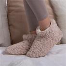 totes Faux Fur Short Boot Slippers Oatmeal