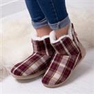totes Tartan Boot Slippers MultiColoured