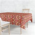 Strawberry Thief Acrylic Coated Tablecloth Strawberry Thief Red