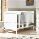 Rio Cot Bed with Cot Top Changer and Mattress White