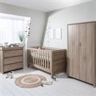 Tutti Bambini Modena 3 Piece Nursery Furniture Set Light Brown