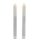 Set of 2 LED Taper Candles White