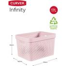 Curver Infinity Large Storage Basket, Pink Pink
