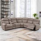 Campbell 2 Seater Electric Reclining Sofa with Integrated Wireless Charger Beige