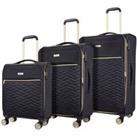 Rock Luggage Sloane Set of 3 Suitcases Black