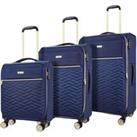 Rock Luggage Sloane Set of 3 Suitcases Navy