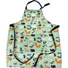 Rex London Nine Lives Recycled Cotton Apron Green