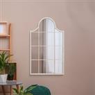 Arcus Window Arched Wall Mirror White