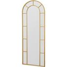 Arcus Denestra Arched Full Length Wall Mirror Gold