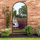 Arcus Arched Indoor Outdoor Full Length Wall Mirror Black