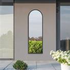 Arcus Arched Slim Indoor Outdoor Full Length Wall Mirror Black
