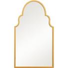 Arcus Crown Arched Indoor Outdoor Wall Mirror Gold