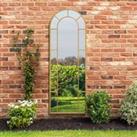 Arcus Denestra Arched Indoor Outdoor Full Length Wall Mirror Gold