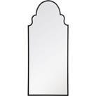 Arcus Crown Arched Indoor Outdoor Full Length Wall Mirror Black