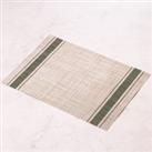 Striped Vinyl Placemat Sage (Green)
