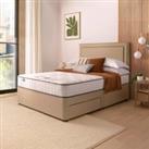 Silentnight Fabric Divan Bed with Malvern Headboard & 800 Pocket Sprung Mattress Sandstone