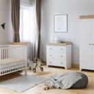 Little Acorns Classic Oak Effect 3 Piece Nursery Furniture Set White