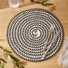 Better Dining Set of 2 Monochrome Placemats Black and White