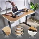 X Rocker Living Woodgrain Desk with Wireless Charging, 140x60cm Oak