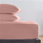 Hotel 200 Thread Count 100% Cotton Fitted Sheet Blush