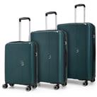 Rock Luggage Hudson Set of 3 Suitcases Green