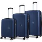 Rock Luggage Hudson Set of 3 Suitcases Navy (Blue)