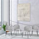 Set of 4 Milly Curved Back Boucle Dining Chairs Grey