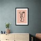 East End Prints Abstract Face Print by Sundry Society Pink