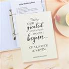 Personalised Our Greatest Adventure Wedding Planner White/Black