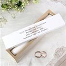 Personalised Free Text Wooden Certificate Holder White/Brown