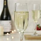 Personalised Bride Flute Glass Clear
