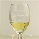 Personalised Bridesmaid Wine Glass Clear