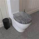 Croydex Kirkstone Grey Flexi Fix Oval Toilet Seat Grey