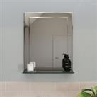 Croydex Rydal Double Layer Batgroom Wall Mirror with Shelf Clear
