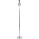 Monroe Waisted Glass and Metal Floor Lamp Silver
