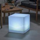 Cube Rechargeable Colour Changing LED Outdoor Table Lamp MultiColoured
