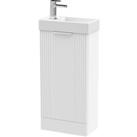 Deco Compact Floor Standing Vanity Unit with Basin Satin White